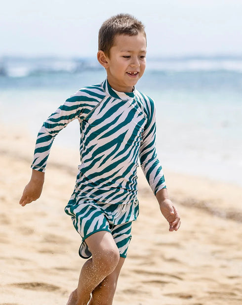 Rash Top -  Electric Zebra Emerald
